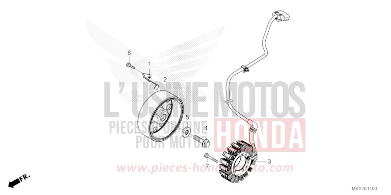 GENERATOR von CB650R MAT GUNPOWDER BLACK METALLIC (NH436) von 2026