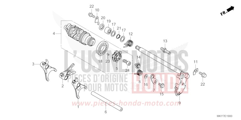 SCHALTTROMMEL von CB650R MAT GUNPOWDER BLACK METALLIC (NH436) von 2026
