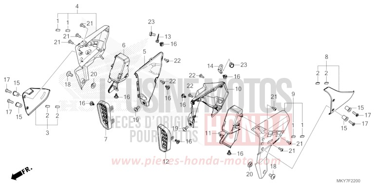 RADKRANZ von CB650R MAT GUNPOWDER BLACK METALLIC (NH436) von 2026