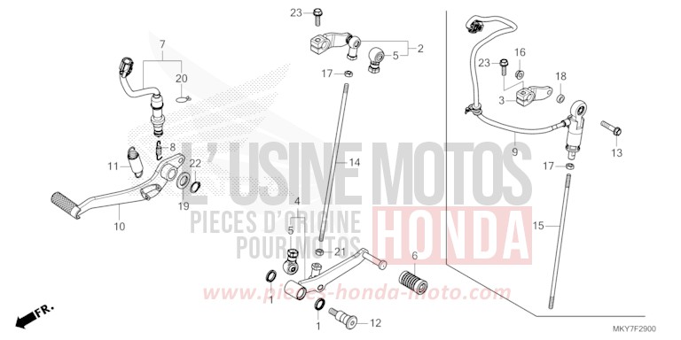 PEDAL von CB650R MAT GUNPOWDER BLACK METALLIC (NH436) von 2026