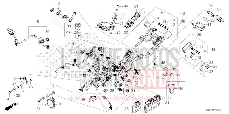 KABELBAUM von CB650R MAT GUNPOWDER BLACK METALLIC (NH436) von 2026