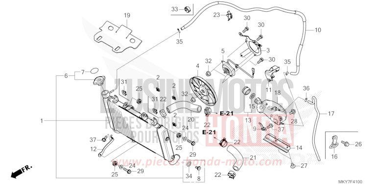 KUEHLER von CB650R MAT GUNPOWDER BLACK METALLIC (NH436) von 2026