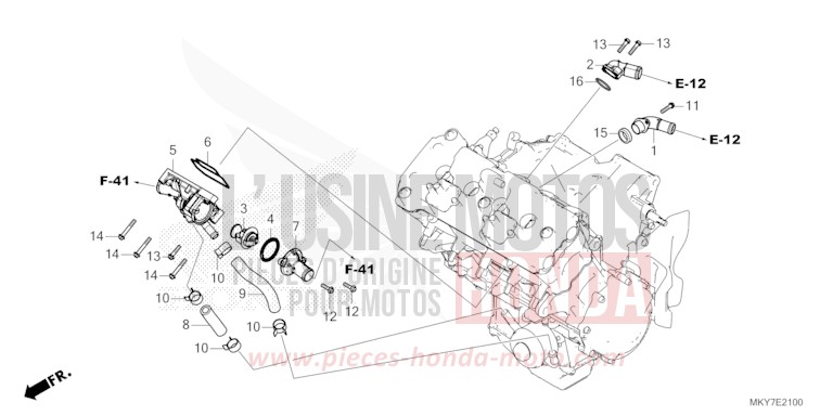 THERMOSTAT von CB650R MAT JEANS BLUE METALLIC (PB417) von 2026