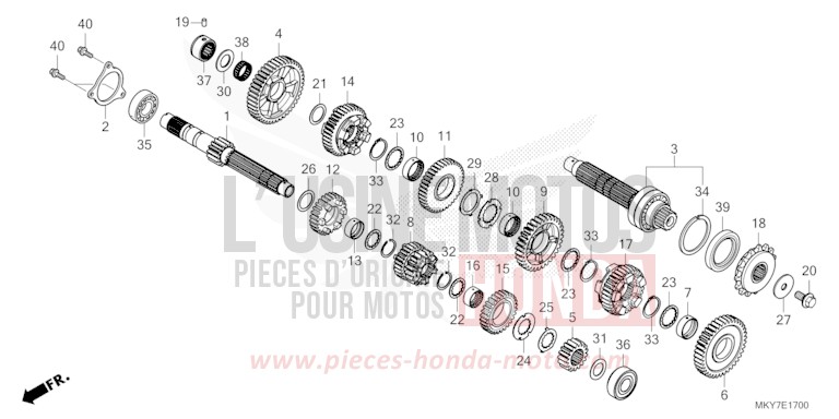 GETRIEBE von CB650R GRAND PRIX RED (R380) von 2026