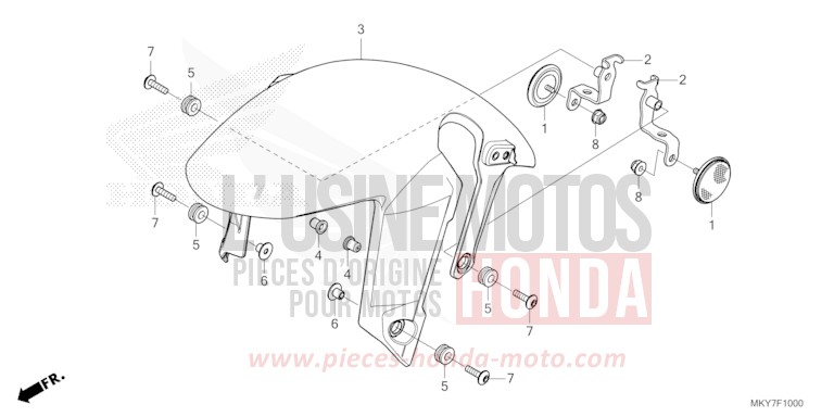 KOTFLUEGEL, VORNE von CB650R GRAND PRIX RED (R380) von 2026