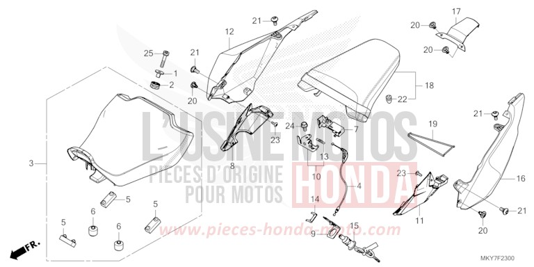 SITZ/WINDLAUF, HINTEN von CB650R GRAND PRIX RED (R380) von 2026