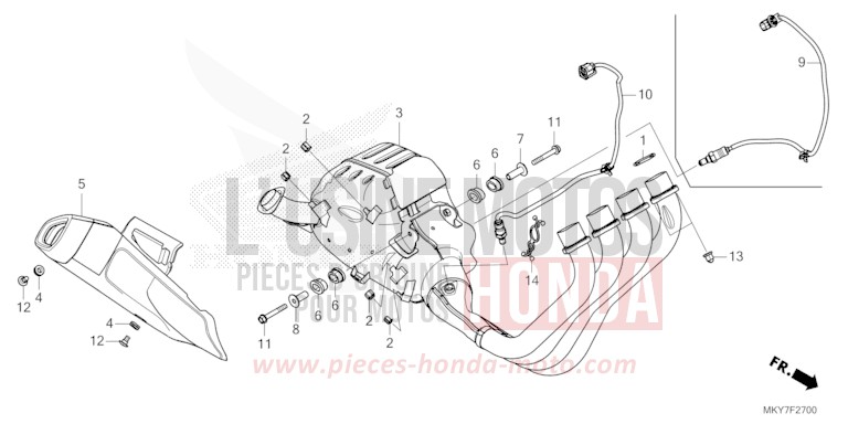ABGAS-SCHALLDAEMPFER von CB650R GRAND PRIX RED (R380) von 2026