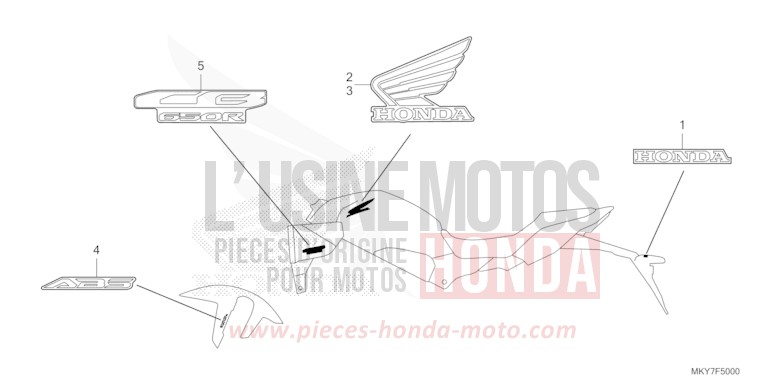 MARKE (CB650RA/CB650RAC) von CB650R GRAND PRIX RED (R380) von 2026