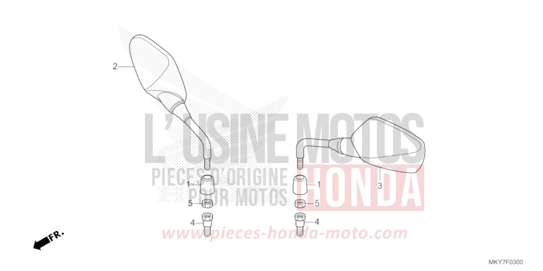 SPIEGEL (CB650RA/CB650RAC) von CB650R MAT GUNPOWDER BLACK METALLIC (NH436) von 2026