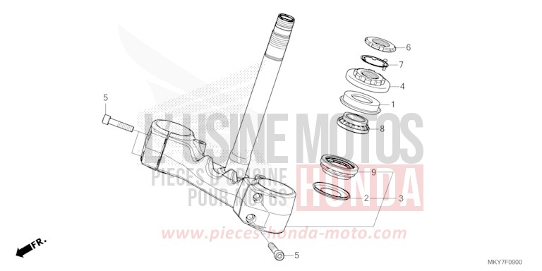 LENKSCHAFT (CB650RA/CB650RAC) von CB650R MAT GUNPOWDER BLACK METALLIC (NH436) von 2026