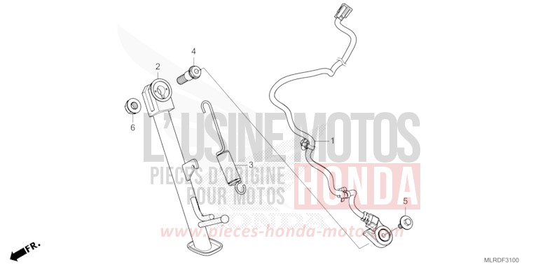 SEITENSTAENDER von NX500 GRAND PRIX RED (R380) von 2024