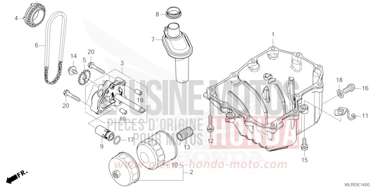 OELWANNE/OELPUMPE von NX500 MAT GUNPOWDER BLACK METALLIC (NH436) von 2024
