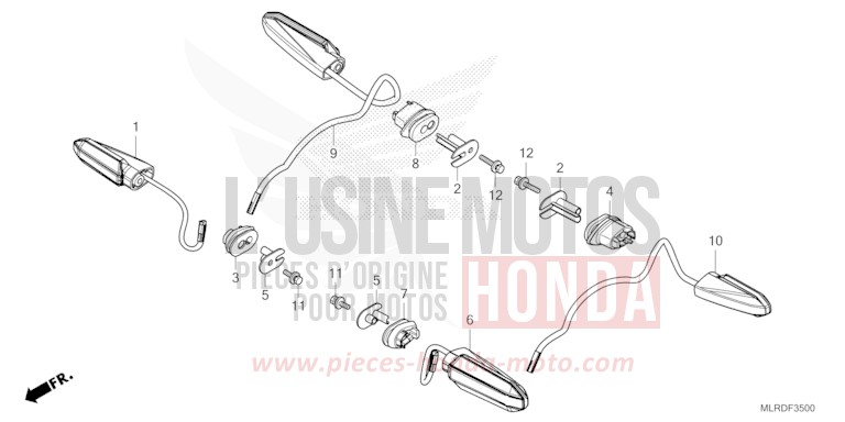 BLINKER von NX500 MAT GUNPOWDER BLACK METALLIC (NH436) von 2024
