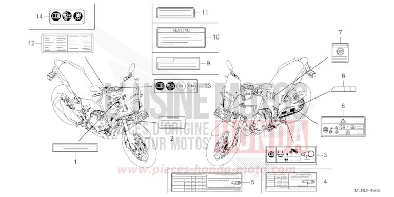 WARNETIKETT von NX500 MAT GUNPOWDER BLACK METALLIC (NH436) von 2024
