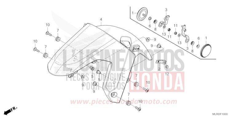 KOTFLUEGEL, VORNE von NX500 GRAND PRIX RED (R380) von 2025