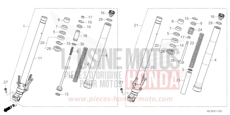 GABEL, VORNE von NX500 PEARL HORIZON WHITE (NHB61) von 2025
