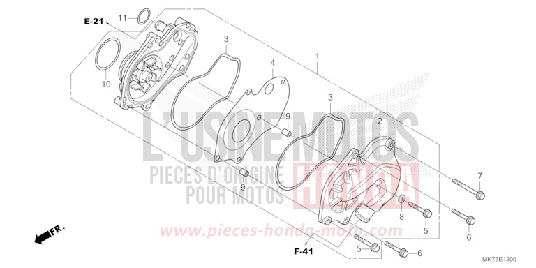WASSERPUMPE von X-ADV MAT BETA SILVER METALLIC (NHC08) von 2021