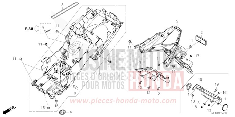 KOTFLUEGEL, HINTEN von NX500 PEARL HORIZON WHITE (NHB61) von 2025