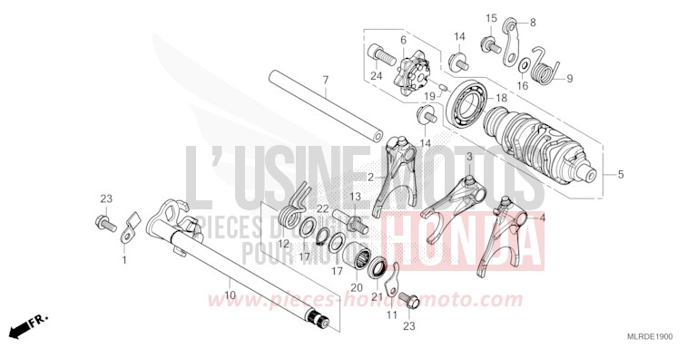 SCHALTTROMMEL von NX500 MAT GUNPOWDER BLACK METALLIC (NH436) von 2025