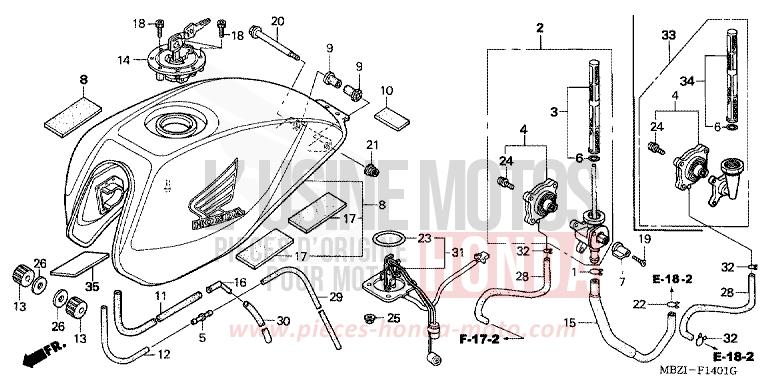 KRAFTSTOFFTANK (CB600F3/4/5/6) von Hornet MAT SATIN BLUE METALLIC (B186) von 2005