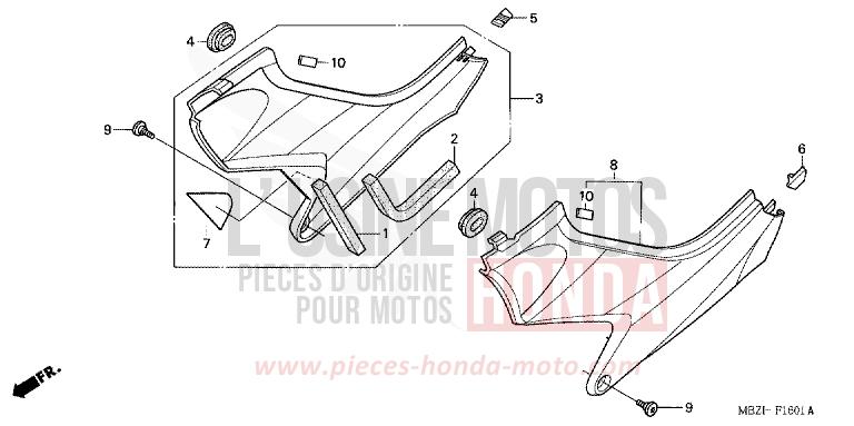 SEITENABDECKUNG (CB600F3/4/5/6) von Hornet MAT SATIN BLUE METALLIC (B186) von 2005