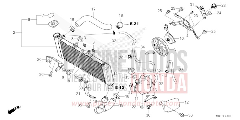 KUEHLER von X-ADV MAT BETA SILVER METALLIC (NHC08) von 2021