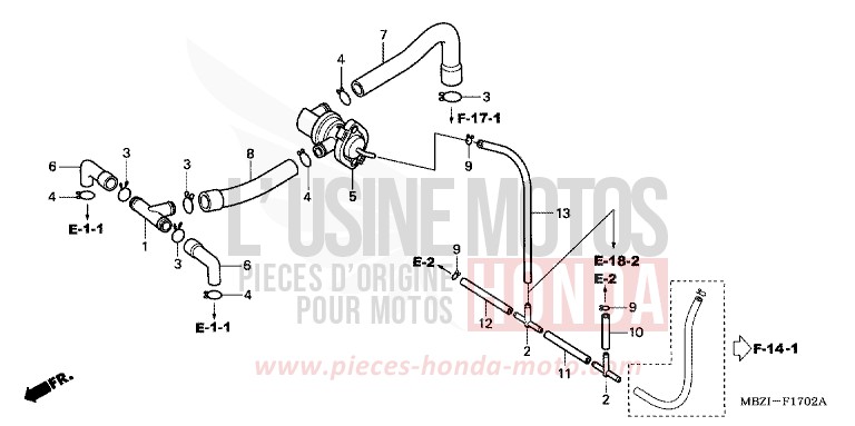 LUFTEINSPRITZSTEUERUNG VENTIL von Hornet MAT TITANIUM METALLIC (YR268) von 2006