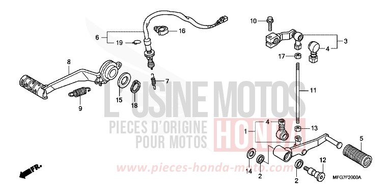 PEDAL von Hornet PEARL AMBER YELLOW (Y200) von 2007