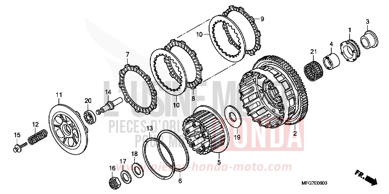 KUPPLUNG von Hornet PEARL COOL WHITE (NHA16) von 2009