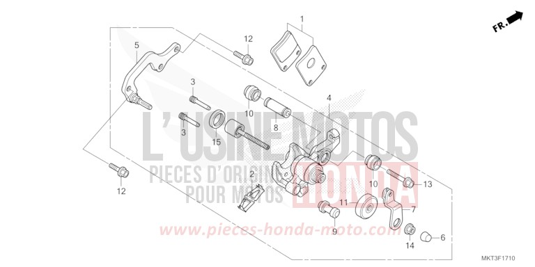 FESTSTELLBREMSSATTEL von X-ADV GRAPHITE BLACK (NHB01) von 2021