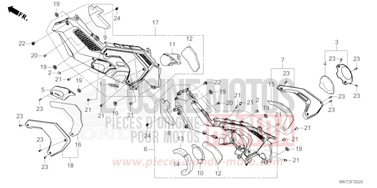 VERKLEIDUNG, STUFE von X-ADV MAT BETA SILVER METALLIC (NHC08) von 2021