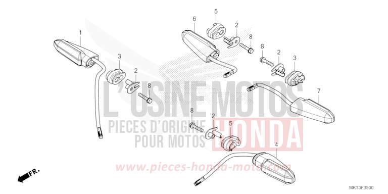 BLINKER von X-ADV MAT BETA SILVER METALLIC (NHC08) von 2021