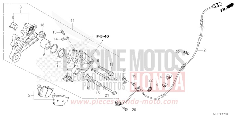 HINTERRAD-BREMSSATTEL von CB1000GT GRAND PRIX RED (R380) von 2026
