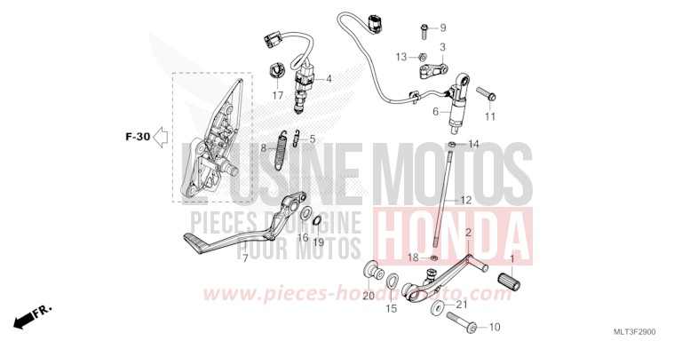 PEDAL von CB1000GT GRAND PRIX RED (R380) von 2026