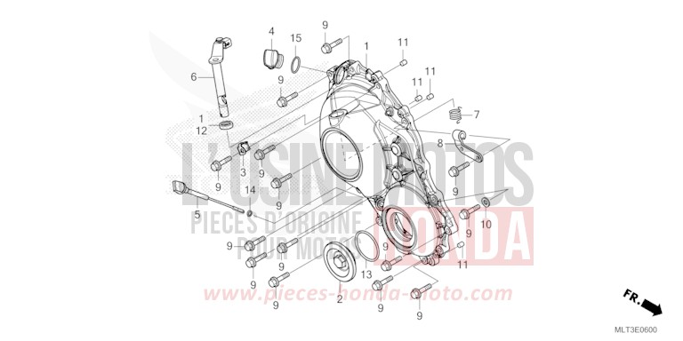 KURBELGEHAEUSEABDECKUNG von CB1000GT GRAPHITE BLACK (NHB01) von 2026