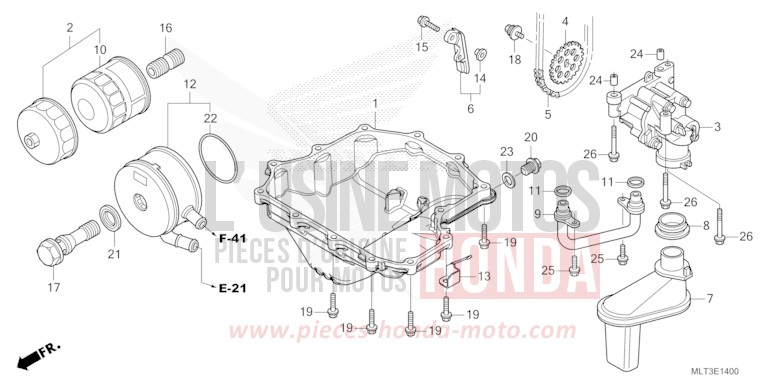 OELWANNE/OELPUMPE von CB1000GT GRAPHITE BLACK (NHB01) von 2026