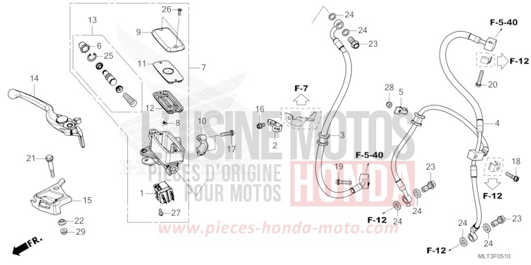 HAUPTBREMSZYLINDER, VORNE ZYLINDER von CB1000GT GRAPHITE BLACK (NHB01) von 2026