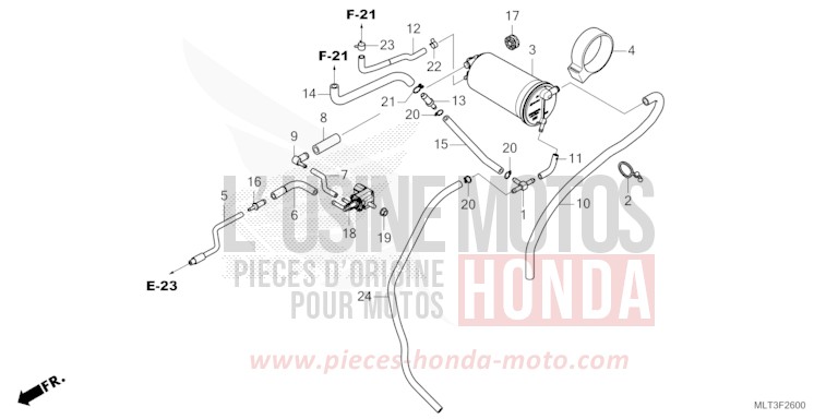 AKTIVKOHLEBEHAELTER von CB1000GT GRAPHITE BLACK (NHB01) von 2026