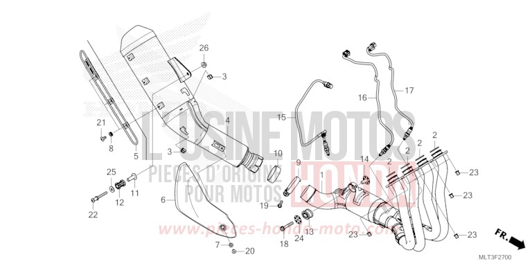 ABGAS-SCHALLDAEMPFER von CB1000GT GRAPHITE BLACK (NHB01) von 2026