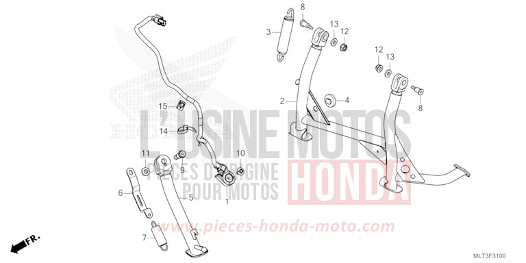 STAENDER von CB1000GT GRAPHITE BLACK (NHB01) von 2026