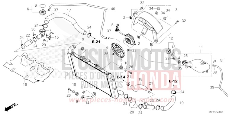 KUEHLER von CB1000GT GRAPHITE BLACK (NHB01) von 2026