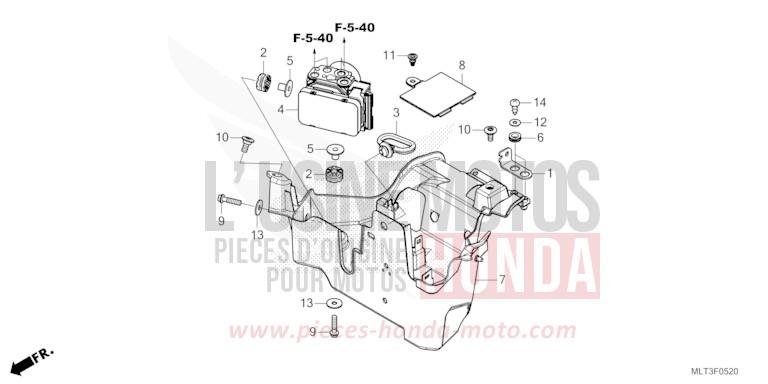 ABS-MODULATOR von CB1000GT PEARL DEEP MUD GRAY (NHC47) von 2026