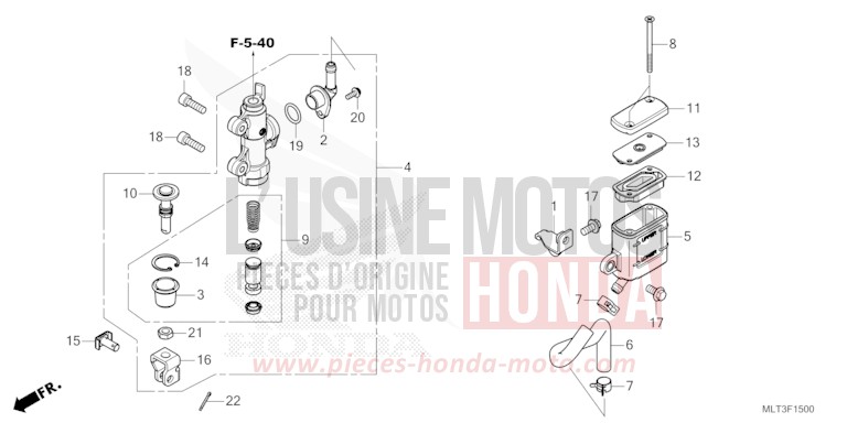 REAR BRAKE MASTER CYLINDER von CB1000GT PEARL DEEP MUD GRAY (NHC47) von 2026