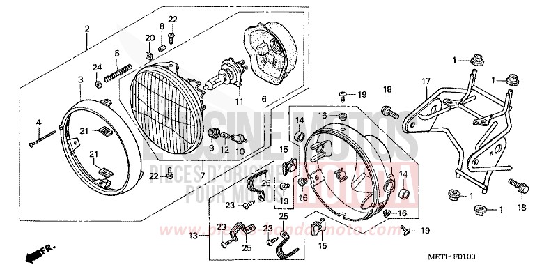SCHEINWERFER von CBF500 BLACK (NH1) von 2004