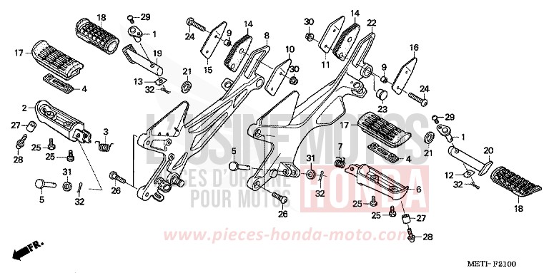 STUFE von CBF500 CANDY XENON BLUE (PB324) von 2004