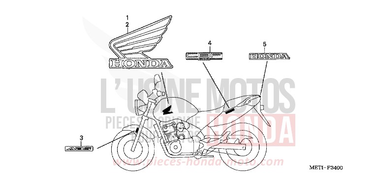 MARKE von CBF500 CANDY XENON BLUE (PB324) von 2004