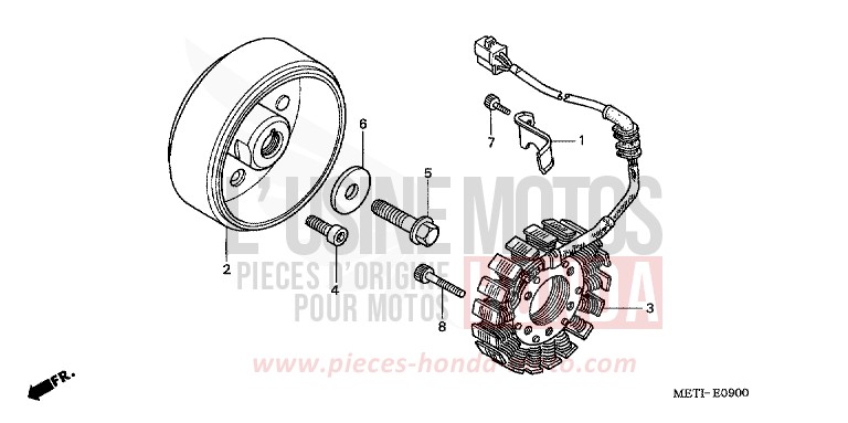 GENERATOR von CBF500 FORCE SILVER METALLIC (NH411) von 2004