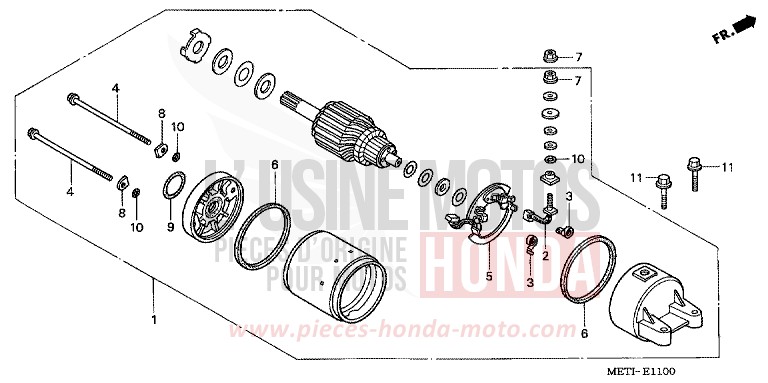 ANLASSER von CBF500 FORCE SILVER METALLIC (NH411) von 2004