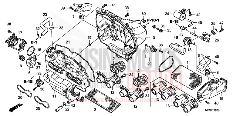 LUFTFILTER von Hornet PEARL NIGHTSTAR BLACK (NHA84) von 2011