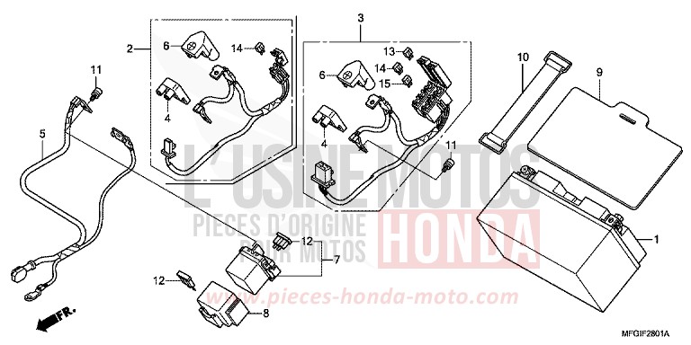 BATTERIE (2) von Hornet PEARL SPRINT YELLOW (Y211) von 2011
